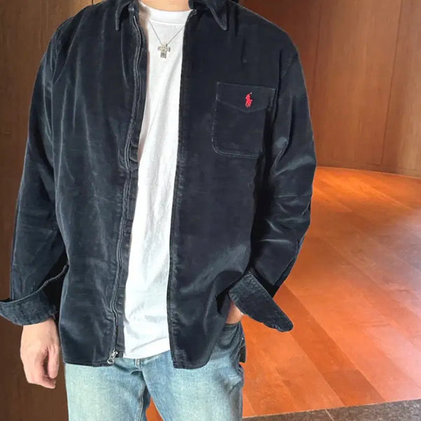 [BUNJANG] Polo Ralph Lauren Corduroy Navy Shirt Jacket XXL / no.199 폴로 랄프로렌 코듀로이 네이비셔츠 자켓 xxl 상태s급