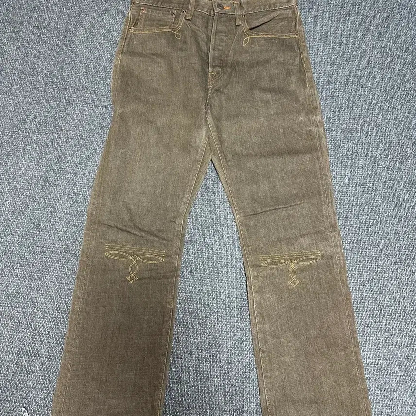 [BUNJANG] Kapital Khaki Denim Pants / 캐피탈 카키 데님 팬츠