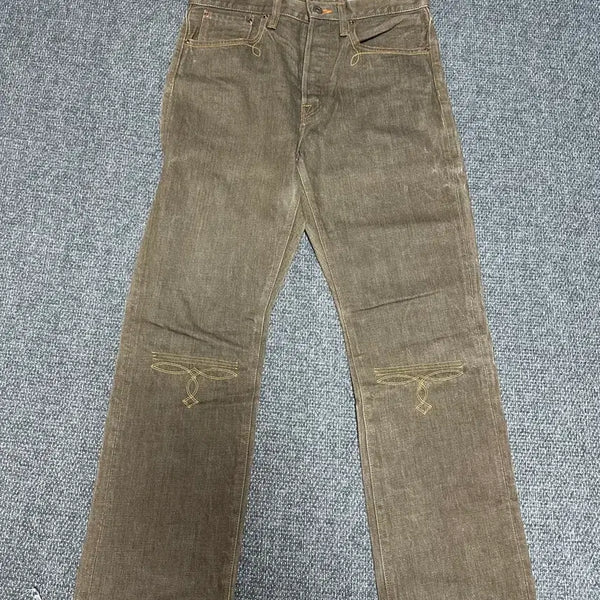 [BUNJANG] Kapital Khaki Denim Pants / 캐피탈 카키 데님 팬츠