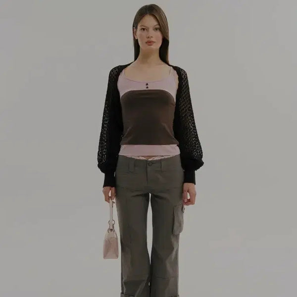 [BUNJANG] Three Times Lace Trim Cargo Pants, Medium / 쓰리타임즈 Lace trim cargo pants,M
