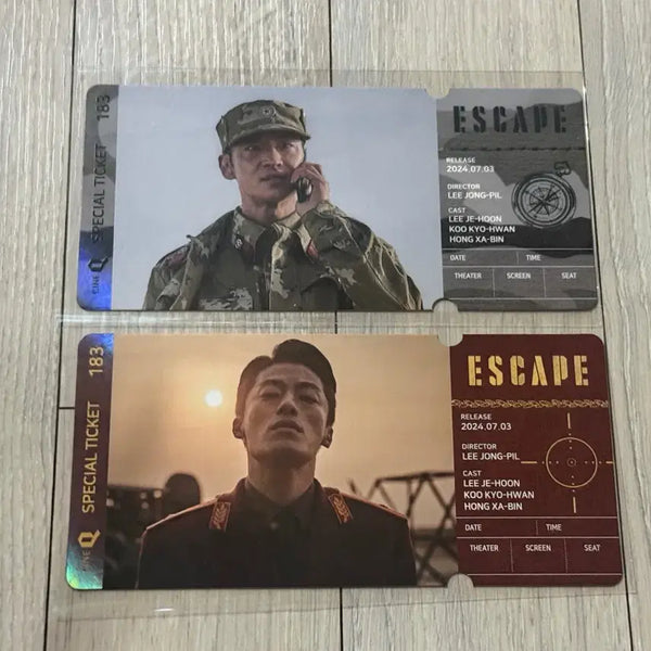 [BUNJANG] Escape from Mogadishu Special Ticket Set (2 Types) - Lee Je-hoon / 탈주 스페셜티켓 2종 1세트 구교환 이제훈