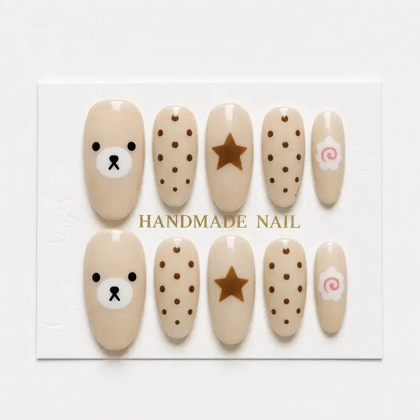[BUNJANG] Handmade Rilakkuma Nail Tips / 수제 리락쿠마 네일팁