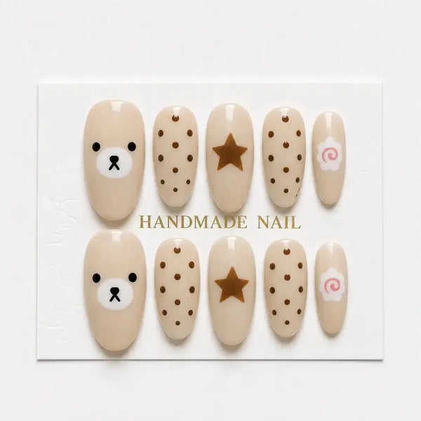 [BUNJANG] Handmade Rilakkuma Nail Tips / 수제 리락쿠마 네일팁
