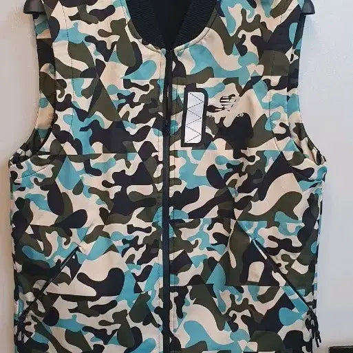 [BUNJANG] New Balance Camouflage Vest (Size 105, Fleece Lined) / 뉴발란스 카모플라쥬  조끼105(안감기모)