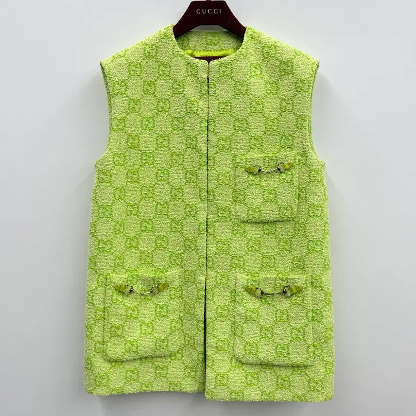 [BUNJANG] Gucci GG Jacquard Boucle Sleeveless Vest (Size 38) / AB2 / 구찌 gg자카드 부클레 민소매 베스트 38size