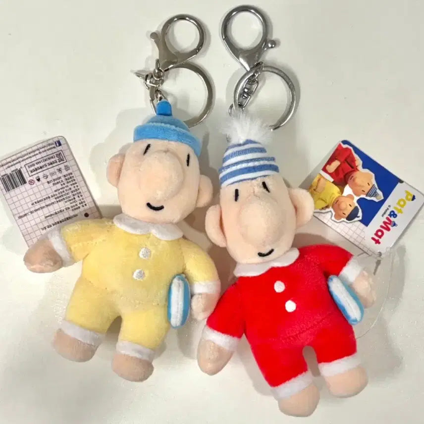 [BUNJANG] Pat & Mat Pajama Doll Keyring Set (Official, New) / 파자마 패트와 매트 인형 키링 세트 정품 (새상품)