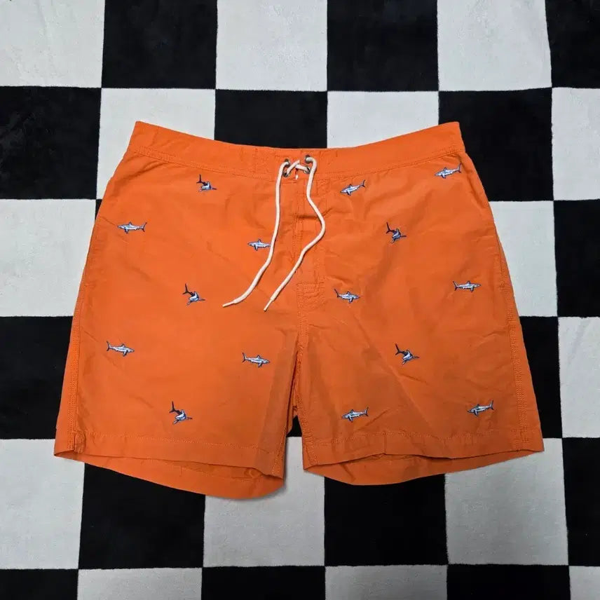 [BUNJANG] Polo Ralph Lauren Shark Embroidered Swim Shorts Orange / [XL] 폴로랄프로렌 샤크 엠브로이드 스윔팬츠 수영복 반바지 오렌지