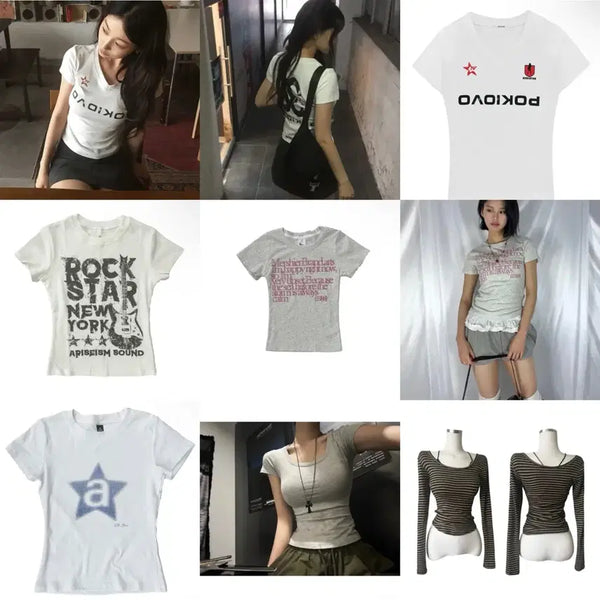 [BUNJANG] ABLY Letter Short Sleeve T-Shirt / 에이블리 레터 반팔티