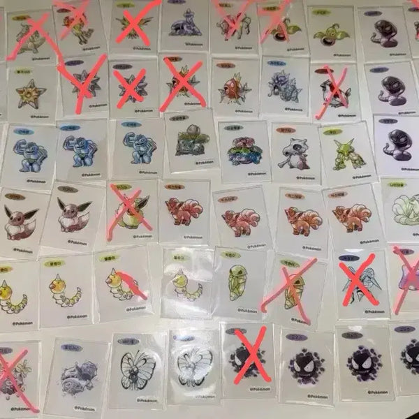 [BUNJANG] Pokemon 30th Anniversary Artwork Stickers (Tti-bbu-seal) / 포켓몬 30주년 아트워크 띠부씰 대량 판매