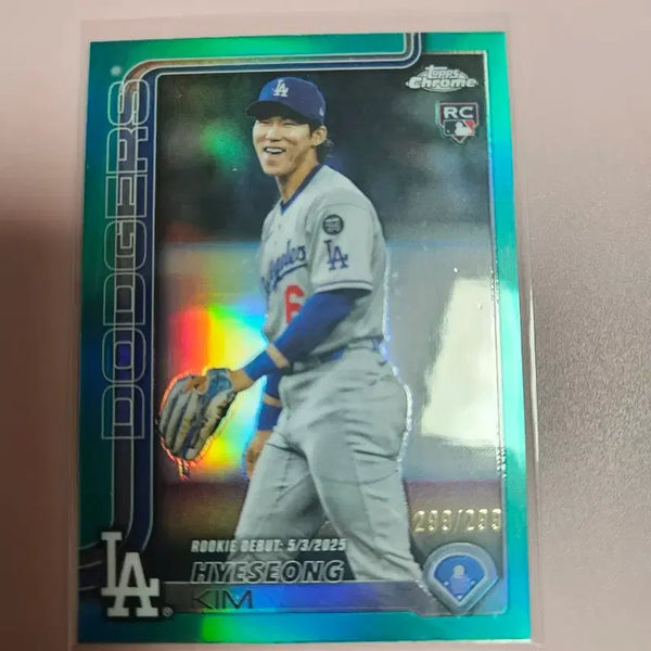 [BUNJANG] Ha-Seong Kim 2025 Topps Chrome Teal Refractor Limited Edition (299) / 김혜성 299장 한정 2025 탑스크롬 Teal 리플렉터