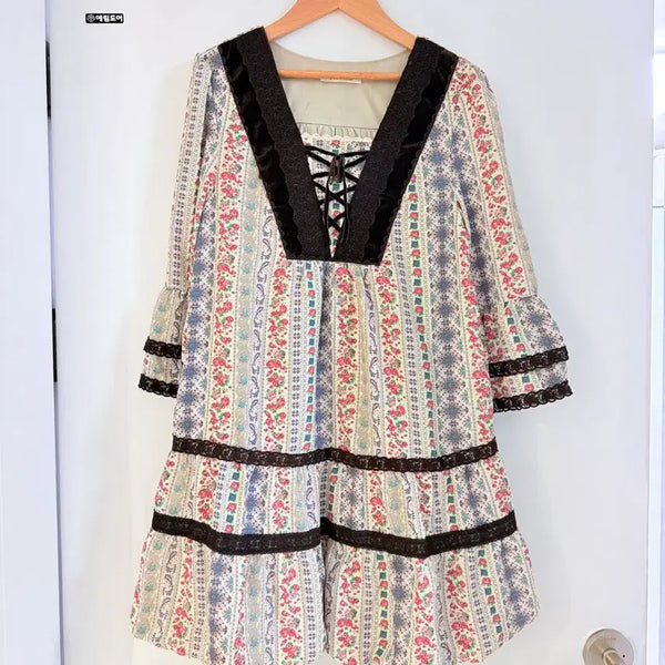 [BUNJANG] Axisfarm Hippie Corset Dress / 액시즈팜 히피 코르셋 원피스