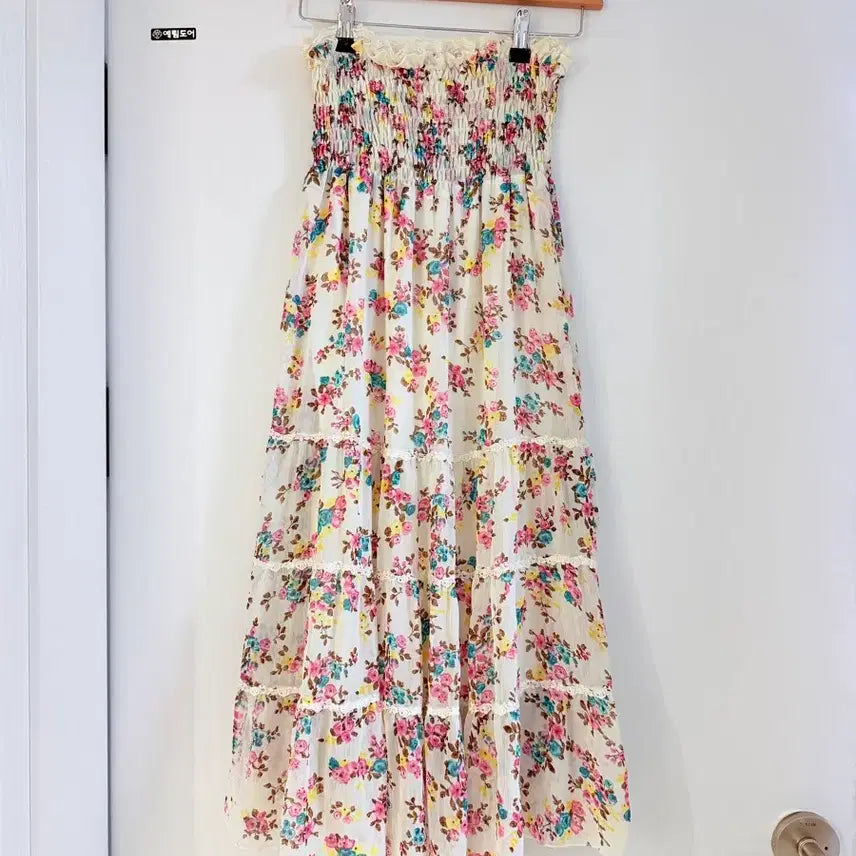 [BUNJANG] Hagumi Floral Long Dress/Skirt / 일본빈티지 하구미 플로럴 탑 원피스(스커트)