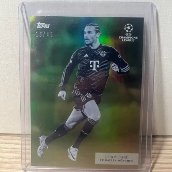 [BUNJANG] 2024 Topps UEFA Club Competitions Leroy Sané Green Parallel Limited Edition Card #15/49 / 2024 Topps UEFA Club Competitions 리로이 자네
