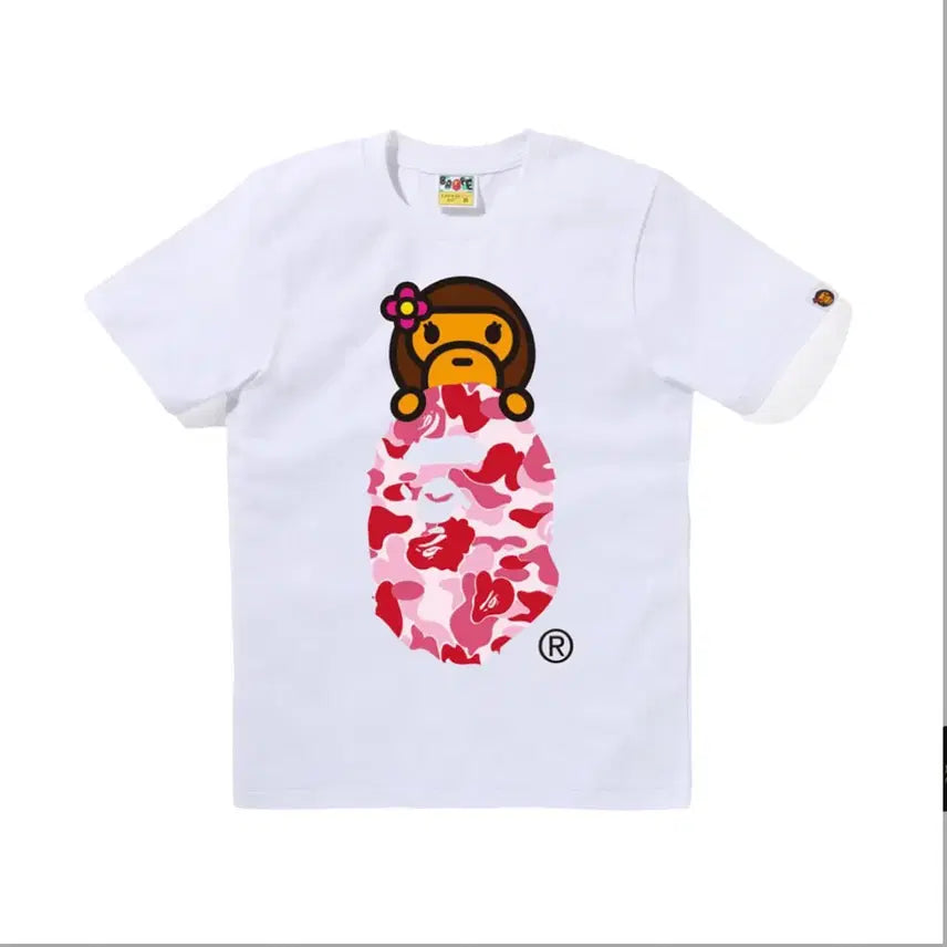 [BUNJANG] BAPE Lisa Pink Camo Short Sleeve T-Shirt M / (W)베이프 리사 핑크 카모 반팔 M