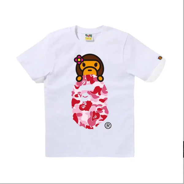 [BUNJANG] BAPE Lisa Pink Camo Short Sleeve T-Shirt M / (W)베이프 리사 핑크 카모 반팔 M