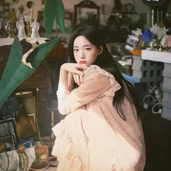 [BUNJANG] MilkCocoa Dot Frill Lace Pink Chiffon Dress / 밀크코코아 도트 프릴 레이스 핑크 쉬폰 원피스