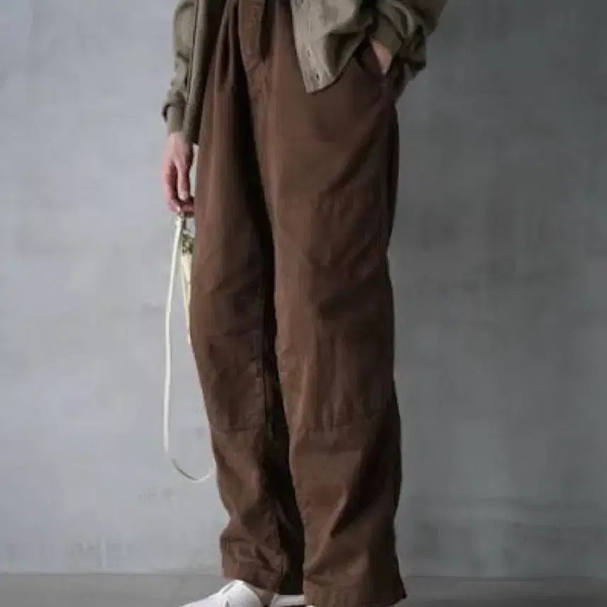 [BUNJANG] Lemaire Brown Leather Pants / 르메르 브라운 주도 팬츠