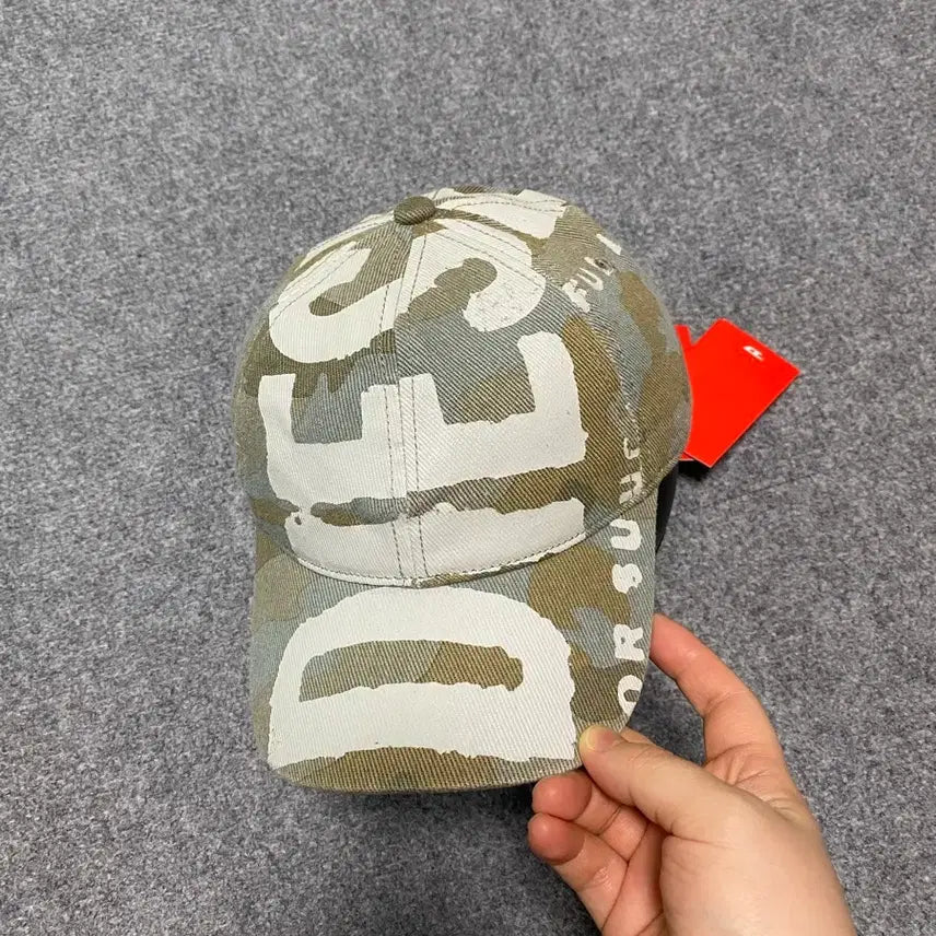 [BUNJANG] Diesel Washed Camo Lettered Ball Cap / 디젤 DIESEL 카모 빅레터 워시드 볼캡