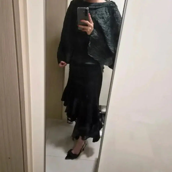 [BUNJANG] Issey Miyake Pleats Cape Top / 이세이 미야케 망토 플리츠 상의