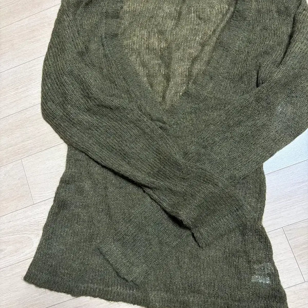 [BUNJANG] Khaki Long-Sleeve T-Shirt / 카키긴팔티