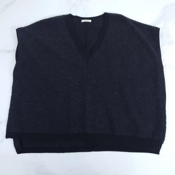 [BUNJANG] System Loose Fit V-Neck Knit Vest (Free Size) / 시스템 루즈핏 브이넥 니트 조끼 (FREE)