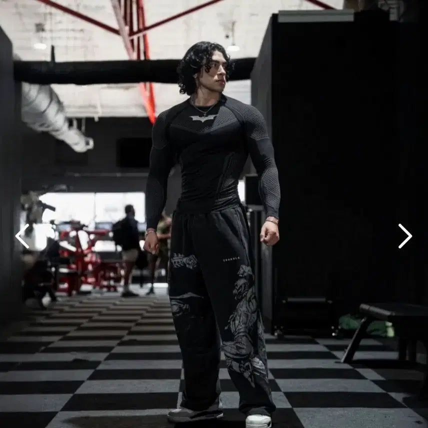 [BUNJANG] Young LA Batman Compression Long Sleeve & Short Sleeve Set / (무료우체국배송)영엘에이 베트맨 컴프레션 (긴팔,반팔)
