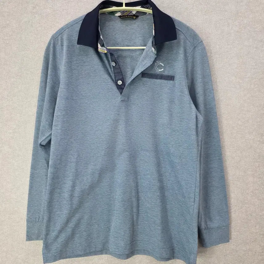 [BUNJANG] Louis Castel Colorblock Collar Summer Long Sleeve T-Shirt / 루이까스텔 배색 카라 여름 긴팔 티셔츠 LOUIS CASTEL