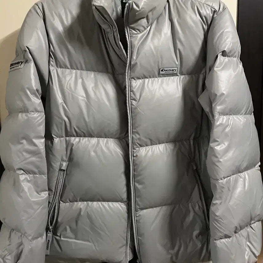 [BUNJANG] Discovery BANSLEY Puffer Jacket Glossy Gray Size 100 / 디스커버리 반슬리 숏패딩 유광그레이색 100사이즈 팝니다