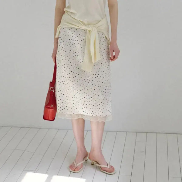[BUNJANG] ON&ON Polka Dot Long Skirt Size 1 New / 온앤온 도트 스커트 1사이즈 새상품