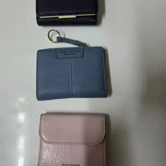 [BUNJANG] JILLSTUART Bifold Wallet 3-Set (Navy/Blue/Pink) / 질 스튜어트 반지갑 3종 (네이비/블루/핑크)일괄
