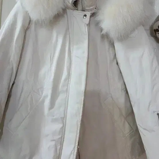 [BUNJANG] Karl Lagerfeld Goose Down Padded Coat Ivory / 칼 라거펠트 구스다운 패딩 아이보리