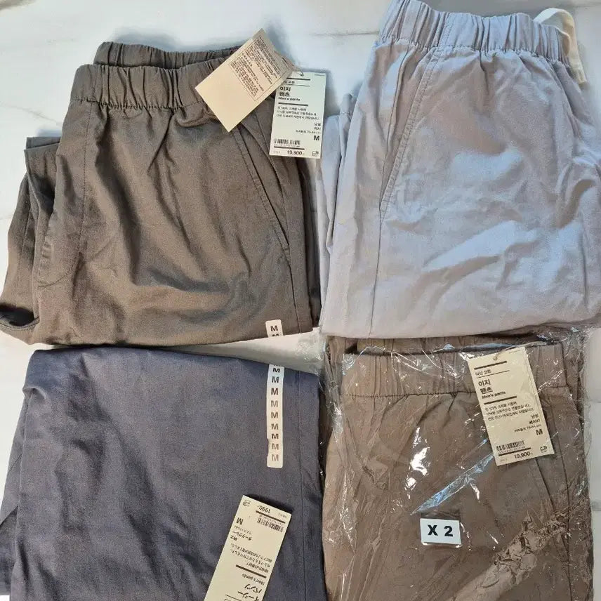 [BUNJANG] Muji Easy Pants Set (4 Colors) / [새상품] 무인양품 이지 팬츠 M 4종 일괄 판매