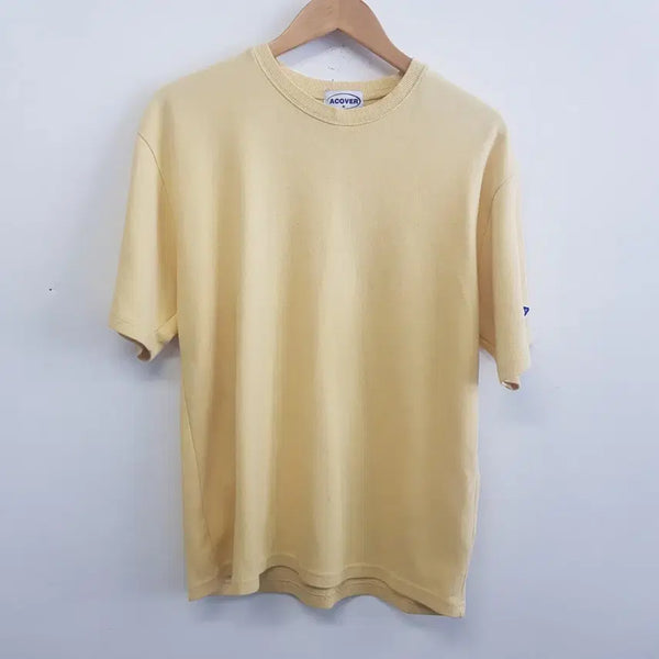 [BUNJANG] Acover Yellow Short-Sleeve T-Shirt, Size M / Acover 반팔티 M 사이즈 옐로우