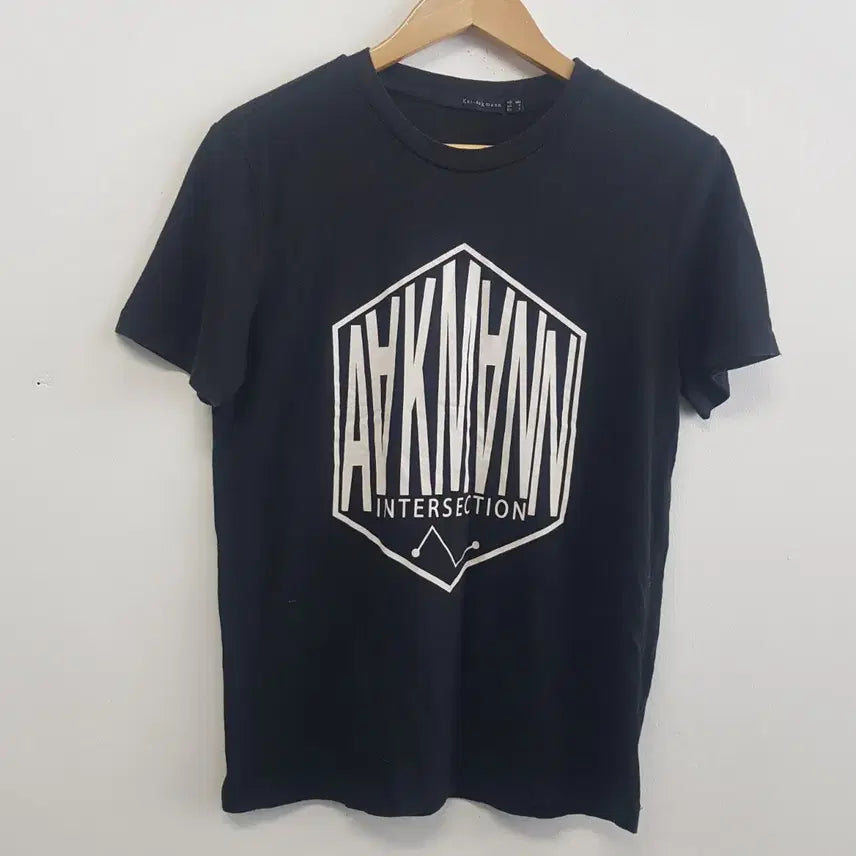 [BUNJANG] Kaiakman Black Logo Short Sleeve T-Shirt Size S / 카이아크만 블랙 로고 반팔티 S