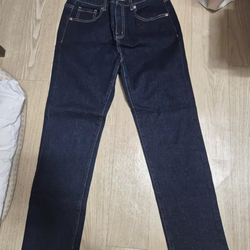[BUNJANG] JAJU Dark Navy Straight Fit Denim Pants / JAJU청바지 데님 팬츠 짙은 네이비