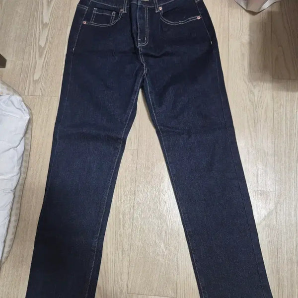 [BUNJANG] JAJU Dark Navy Straight Fit Denim Pants / JAJU청바지 데님 팬츠 짙은 네이비