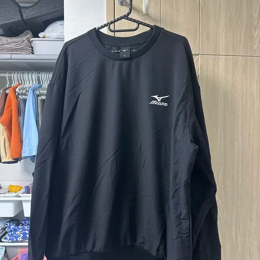 [BUNJANG] Mizuno Sweatshirt Black 2XL / 미즈노 맨투맨 2XL
