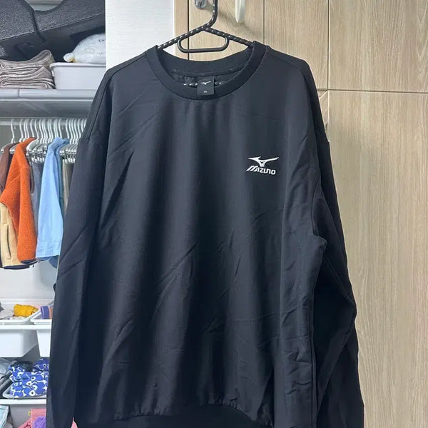 [BUNJANG] Mizuno Sweatshirt Black 2XL / 미즈노 맨투맨 2XL