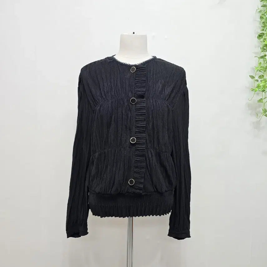 [BUNJANG] SJSJ Shirring Blouse Black (S) / 한섬  SJSJ  22'FW 셔링 블라우스