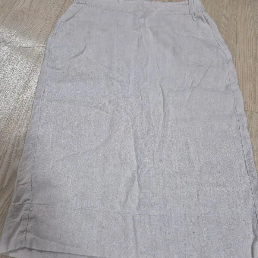 [BUNJANG] JAJU Linen H-Line Midi Skirt Beige / JAJU베이지색 린넨 H라인 미디 스커트