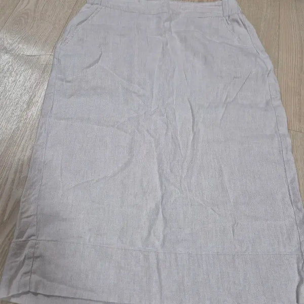 [BUNJANG] JAJU Linen H-Line Midi Skirt Beige / JAJU베이지색 린넨 H라인 미디 스커트