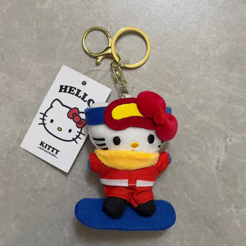 [BUNJANG] Hello Kitty Sports Snowboard Keychain / 헬로키티 스포츠  스노보드 키링