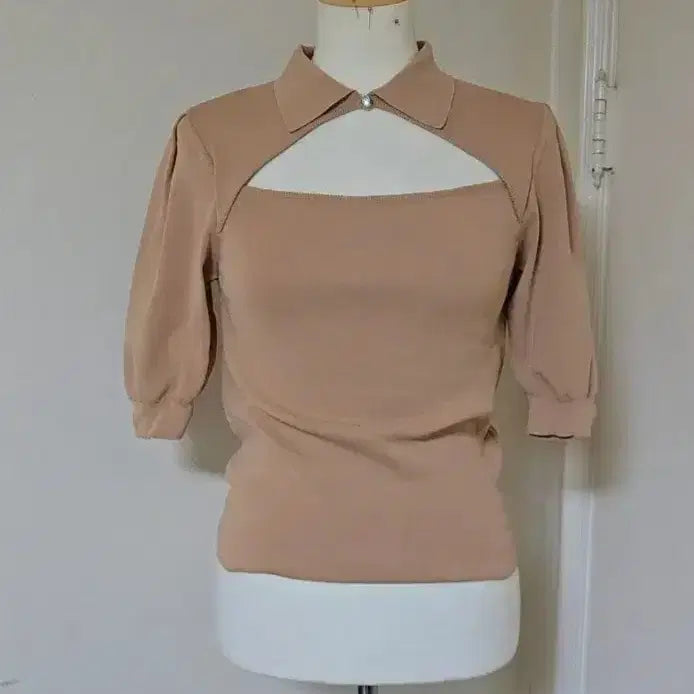 [BUNJANG] Objet Knit Top Brown / 새상품급/오브제/니트 탑