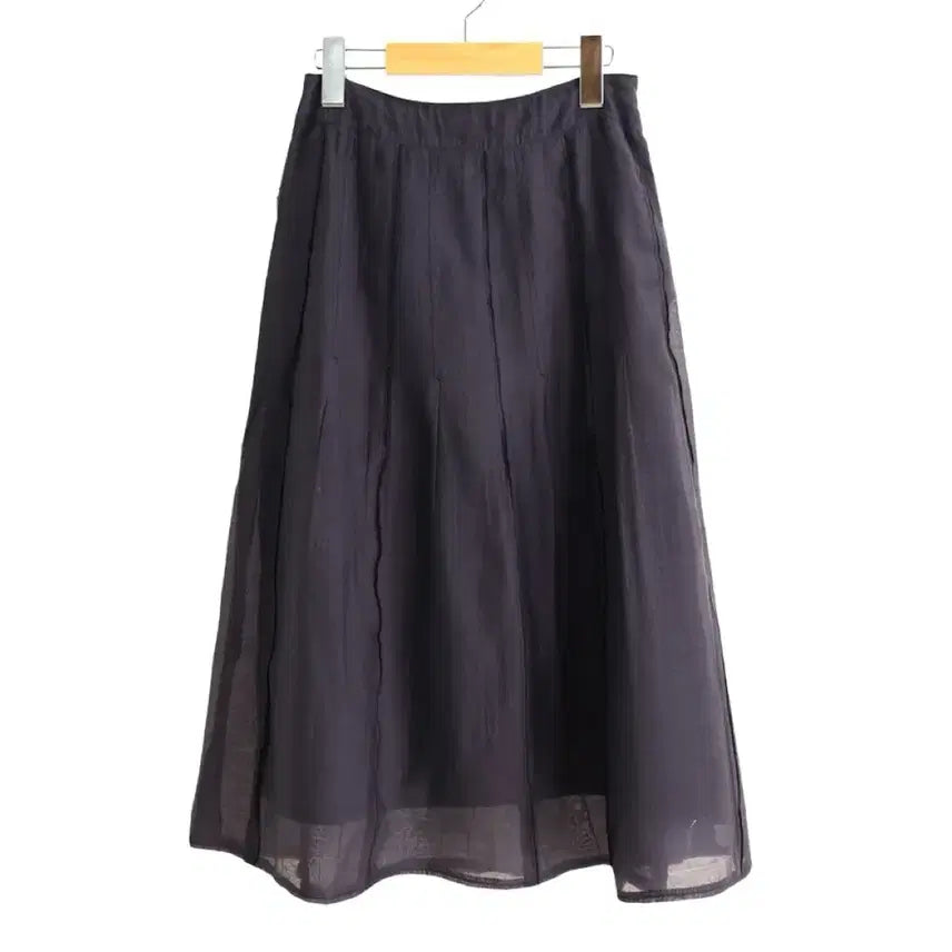 [BUNJANG] Navy Tencel Blend Long Skirt / 롱스커트 24인치/고급 텐셀원단 네이비