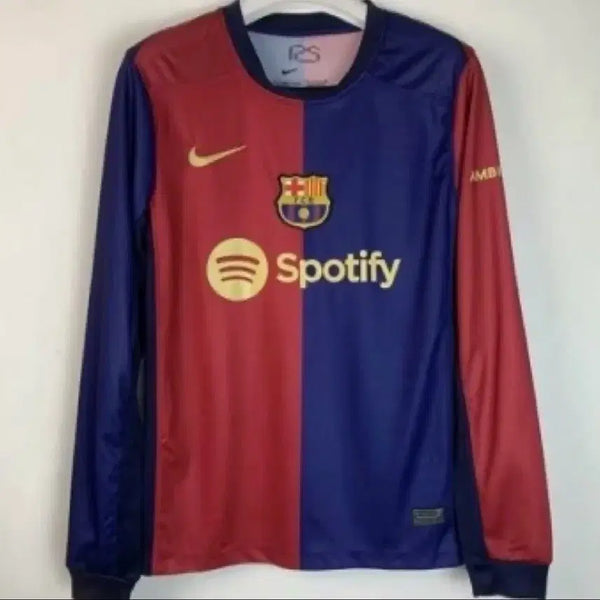 [BUNJANG] FC Barcelona 24/25 Season Home Long Sleeve Jersey with Pedri LFP Patch / 24/25시즌 바르셀로나 홈 유니폼 긴팔 페드리 마킹 라리가 패치