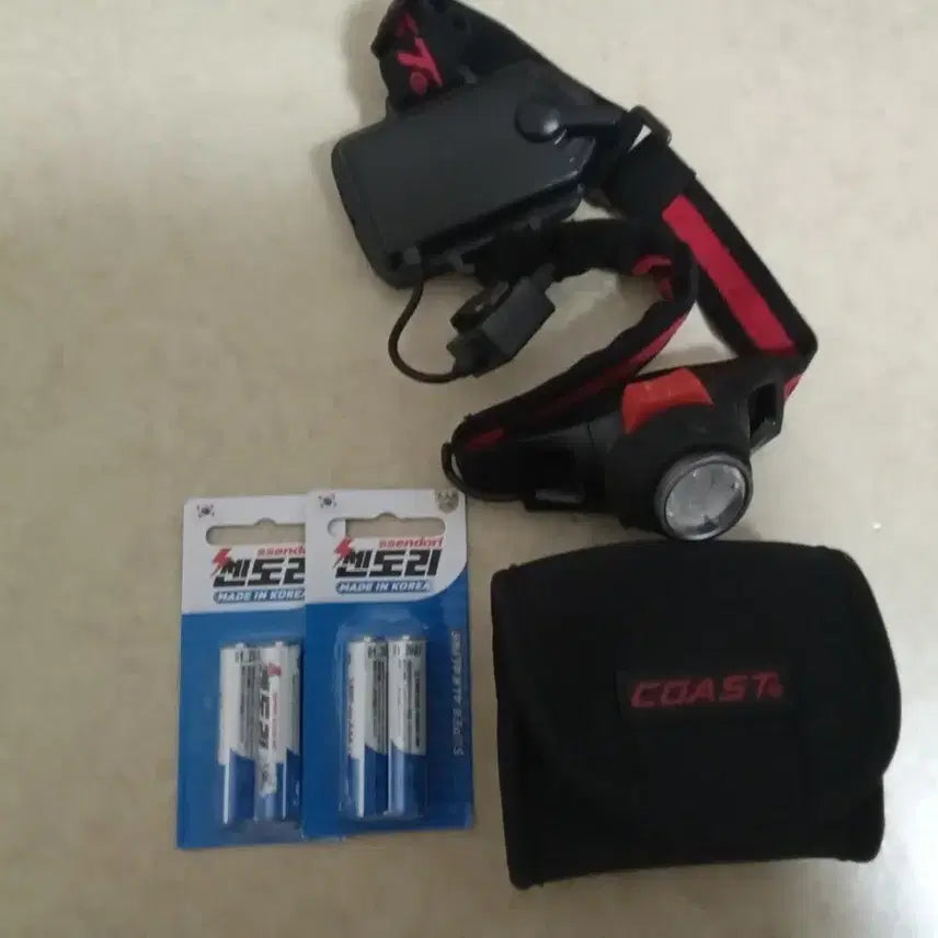 [BUNJANG] Coast Headlamp with Batteries and Pouch / 코스트 헤드랜턴 + 건전지 + 파우치