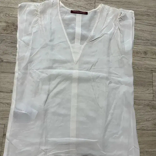 [BUNJANG] Comme des Garçons Silk Sleeveless Blouse Shirt / 꼼뜨와데꼬또니에 실크 민소매 블라우스셔츠