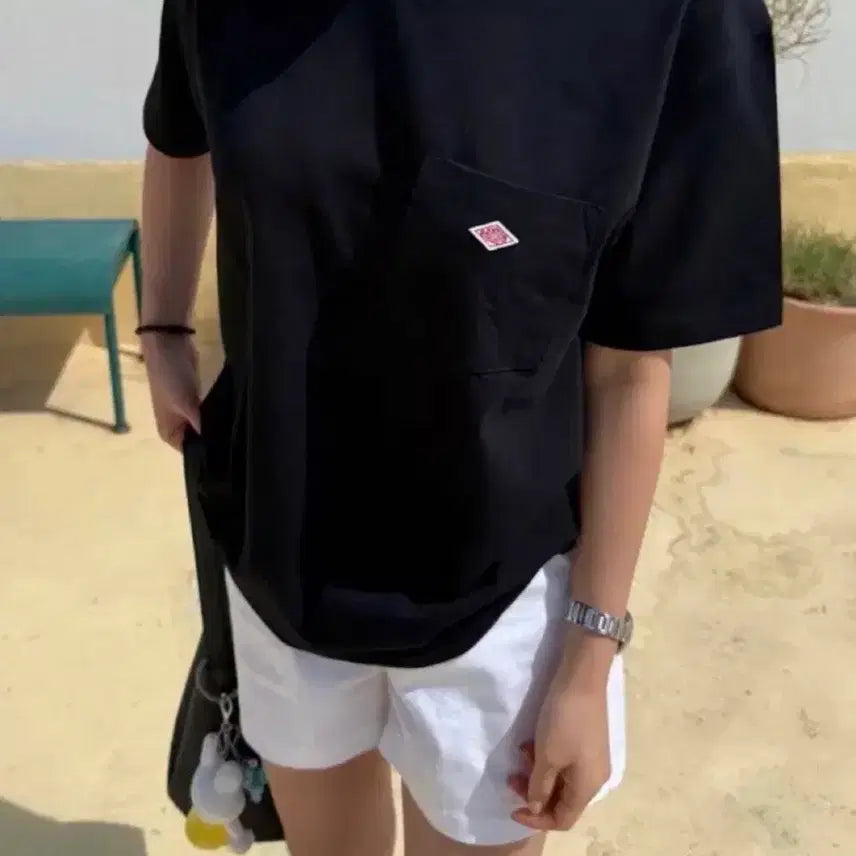 [BUNJANG] DANTON Pocket Short Sleeve T-Shirt (Black, L) New / 특가! 단톤 포켓 반팔티 (블랙 L) 새상품