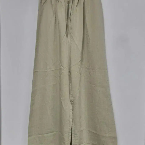 [BUNJANG] Women's Wide Leg Pants with Elastic Waistband and Drawstring / 여성 통바지 허리밴드 스트링조절 통버지