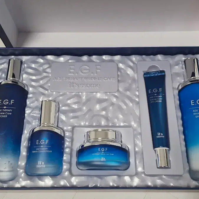 [BUNJANG] It's Skin E.G.F. Age Therapy Wrinkle Care Toner Emulsion Eye Cream Set / 잇썸 E.G.F 에이지 테라피 링클케어 토너 에멀젼 아이크림 크림